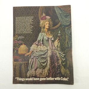 VTG Coca-Cola Marie Antoinette Advertising Print Ad Promo Art French Rococo Deco